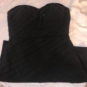 Black strapless dress